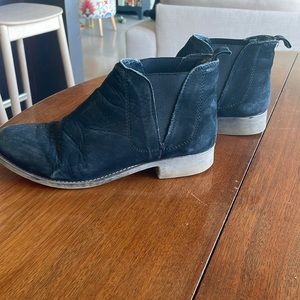 Black suede ankle boots